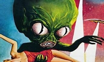 Poster for the movie "Invasion of the Saucer-Men"